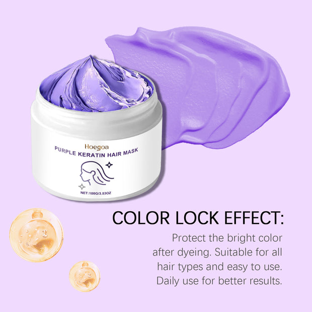 Hoegoa Keratin Purple Hair Mask Nourishing Moisturizing